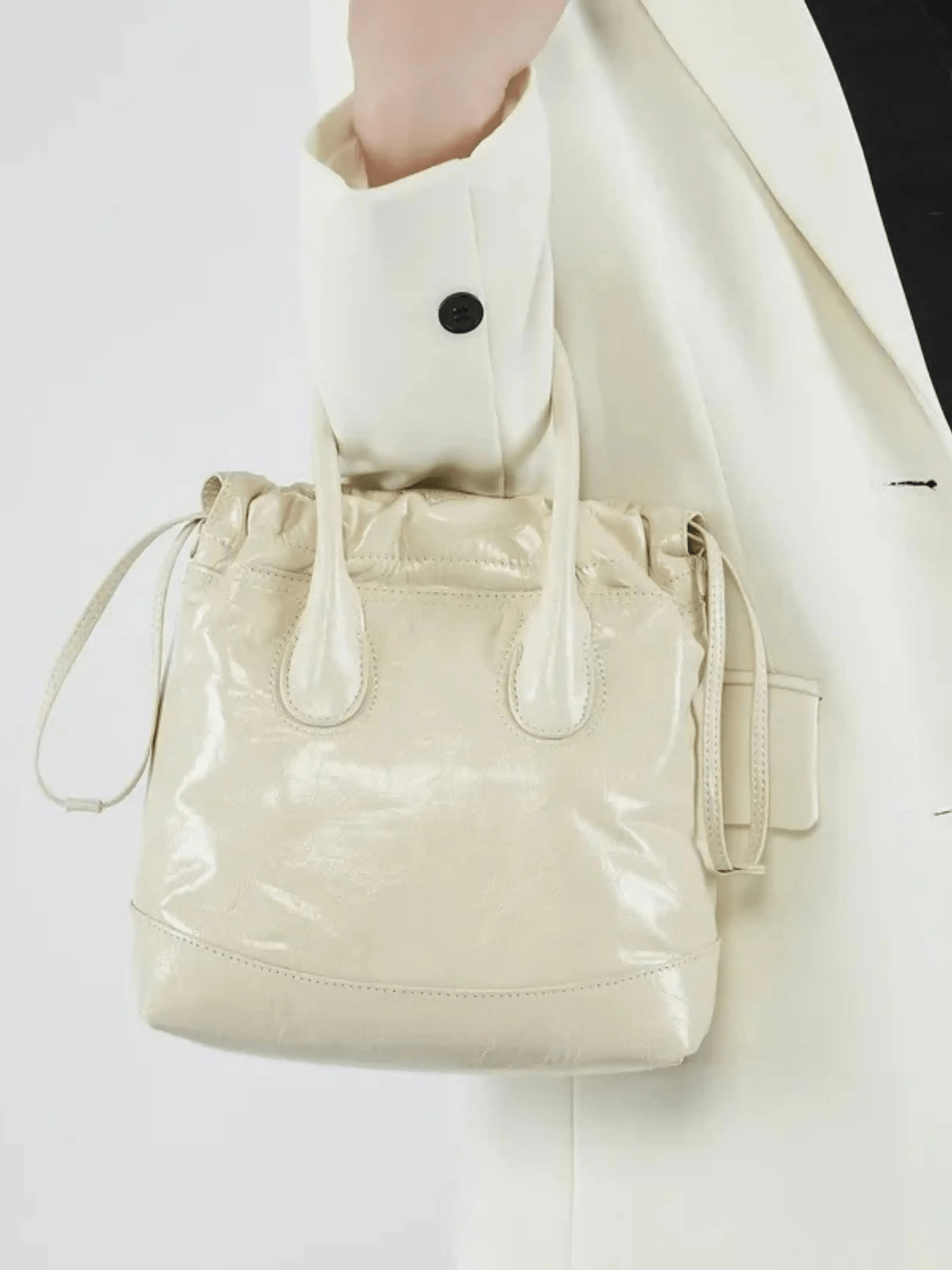 Polly | Glossy Drawstring Tote Bag Aurora-Bags