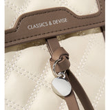 Galadriel | Beige Quilted Leather Crossbody Bag – Classic Elegance & Everyday Charm