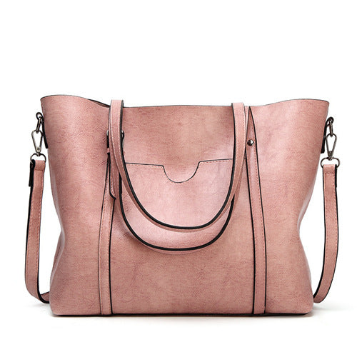 Spacious Leather Tote Bag – Versatile Shopper