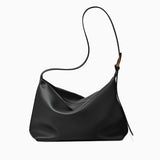 Monica Soft Leather Shoulder Bag – Slouchy Luxe in Black Leather