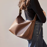 Monica Soft Leather Shoulder Bag – Slouchy Luxe in Black Leather