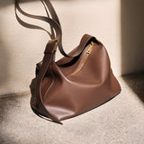 Monica Soft Leather Shoulder Bag – Slouchy Luxe in Black Leather