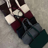Rosetta Woven Shoulder Tote Bag – Minimalist Design
