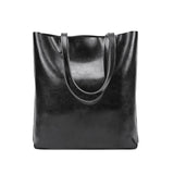 Alma | Classic Leather Tote Bag – Slim Handles & Spacious Interior