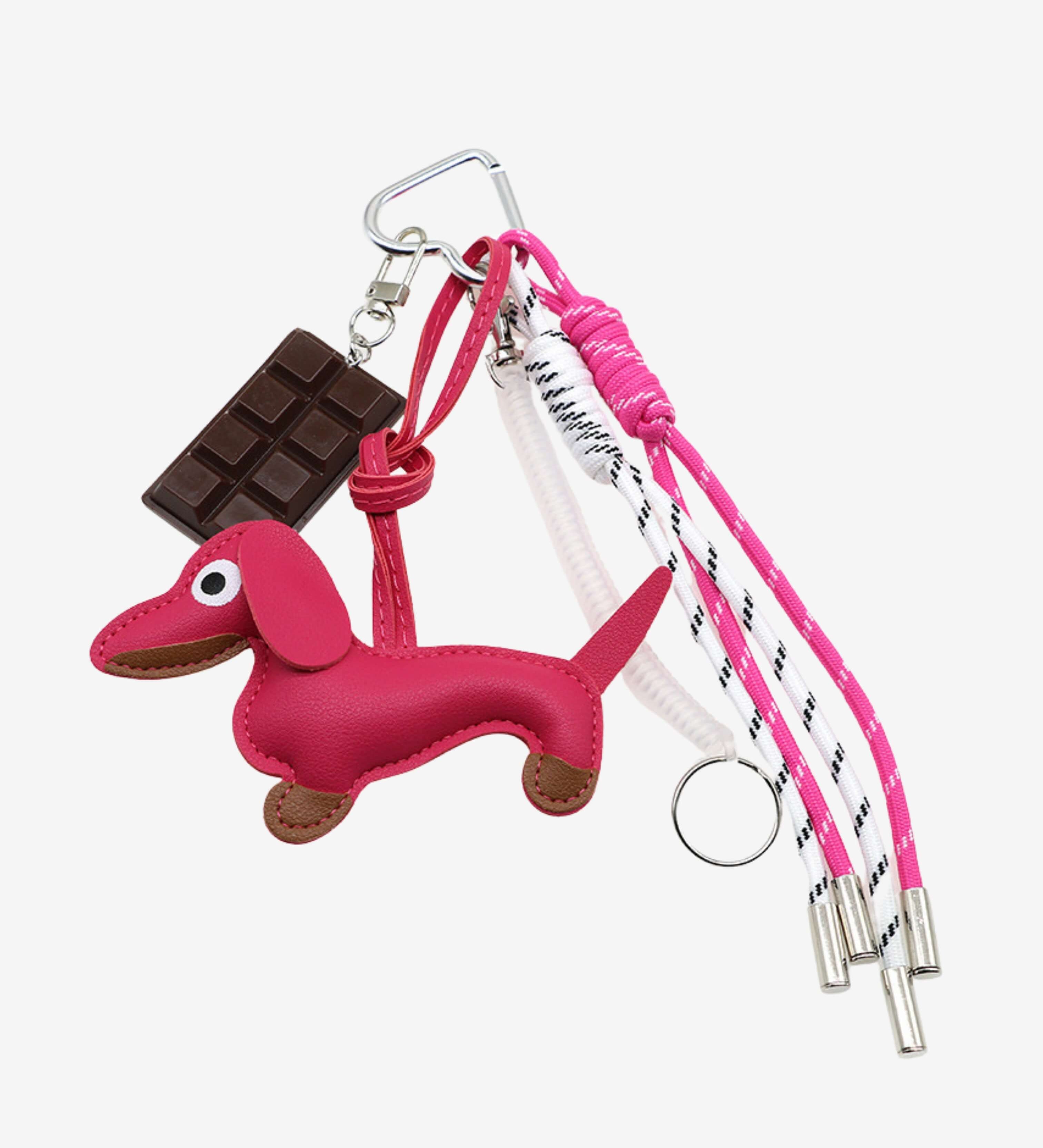 Cute Dachshund Leather Keychain – Playful & Stylish Accessory