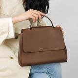Aurora Leather Crossbody Bag – Women's Minimalist Shoulder Bag in Brown