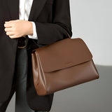 Aurora Leather Crossbody Bag – Women's Minimalist Shoulder Bag in Brown