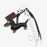 Cute Dachshund Leather Keychain – Playful & Stylish Accessory