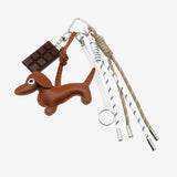 Cute Dachshund Leather Keychain – Playful & Stylish Accessory