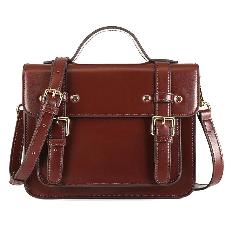 Bellatrix | Vintage Leather Messenger Bag – Retro Satchel with Crossbody Strap