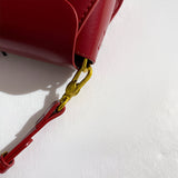 Eden Burgundy Leather Clutch Purse – Elegant Envelope Evening Bag