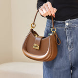 Sandra vegan Leather Brown Shoulder Bag – Designer Crossbody Handbag for Women