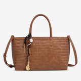 Boho Chic Woven Tote Bag for Women – Dual Handle Design