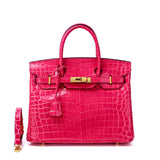 Glossy Croc-Texture Leather Satchel – Structured Designer-Inspired Handbag with Gold Accents