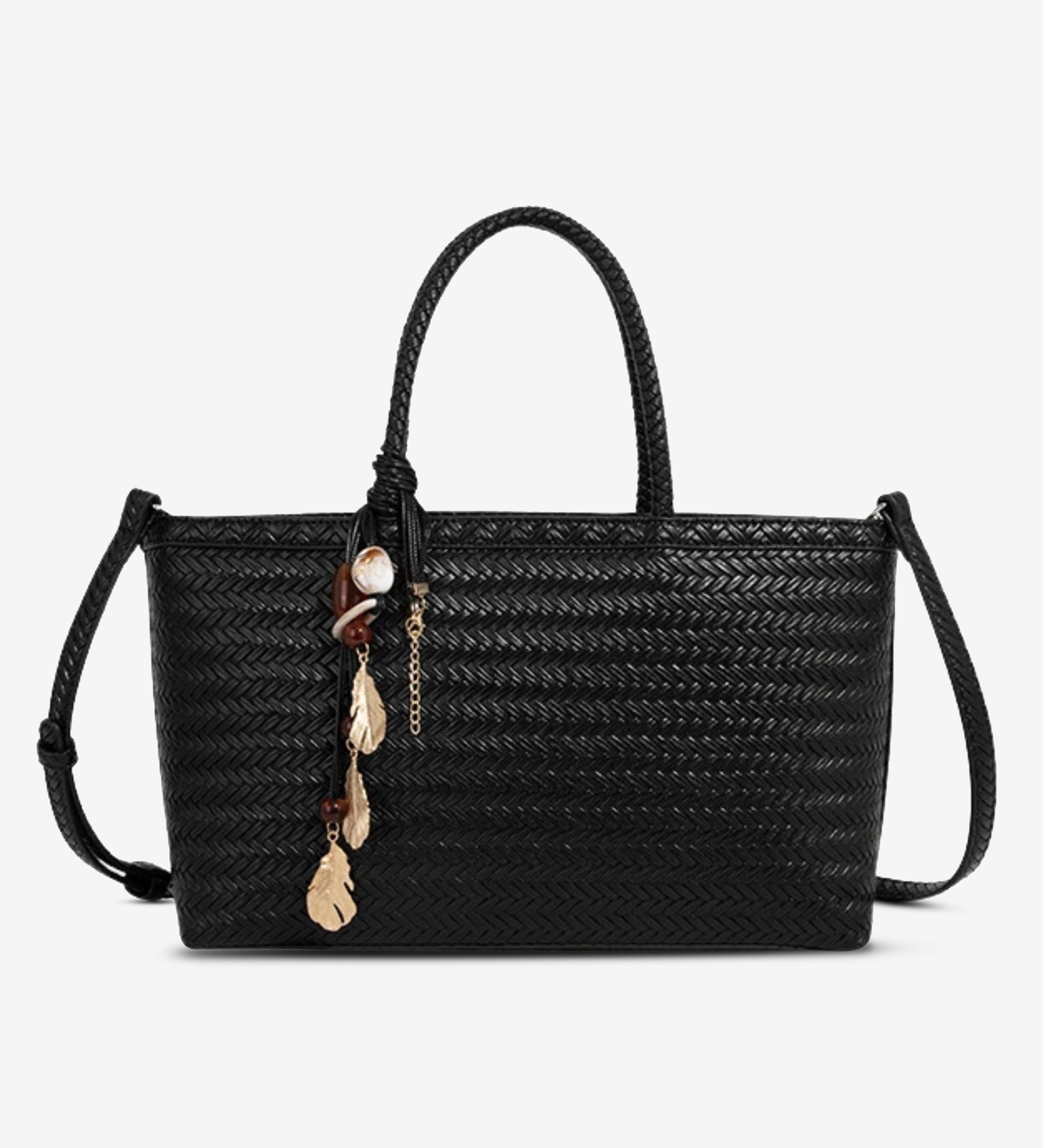 Boho Chic Woven Tote Bag for Women – Dual Handle Design