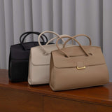 Structured Leather Satchel Bag for Women – Classic & Elegant
