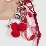 Quelara | Red Cherry Heart Key Charm – Playful, Romantic & Stylish