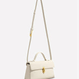 Elegant Top Handle Satchel Bag for Women – Gold Accent Closure