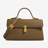 Elegant Top Handle Satchel Bag for Women – Gold Accent Closure