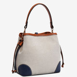 Canvas Leather Bucket Bag for Women – Chic & Modern Design
