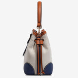 Canvas Leather Bucket Bag for Women – Chic & Modern Design