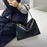 Sabine Structured Black Leather Shoulder Bag for Women – Elegant Work & Daily Tote