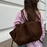 Charlotte | Brown Suede Tote Bag – Effortless & Chic