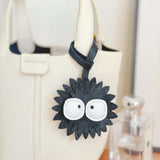 Thaloria | Spiky Black Leather Bag Charm – Playful, Edgy & Unique