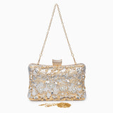 Lunara | Ornate Floral Crystal Clutch – Luxurious & Elegant Design