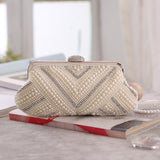 Orlena | Elegant Pearl & Crystal Clutch – Timeless & Sophisticated Design