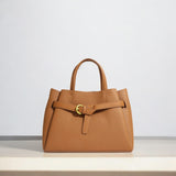 Elena | Elegant Structured Satchel Bag with Buckle Detail