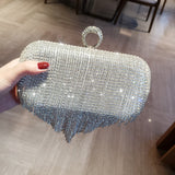 Zephyra | Glamorous Crystal Fringe Clutch – Dazzling & Elegant Statement Piece