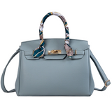 Angel | Grey Leather Handbag – Elegant & Timeless