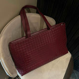 Daisy Woven Leather Tote Bag – Large Designer Shopper