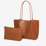Miato™  Woven Leather Tote Bag – Minimal Design, Maximum Impact