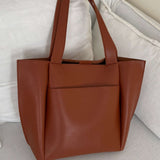 Lilly Structured Vegan Leather Tote – Simple, Sleek & Spacious