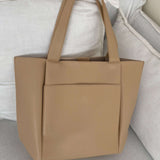 Lilly Structured Vegan Leather Tote – Simple, Sleek & Spacious