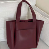 Lilly Structured Vegan Leather Tote – Simple, Sleek & Spacious