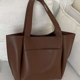 Lilly Structured Vegan Leather Tote – Simple, Sleek & Spacious