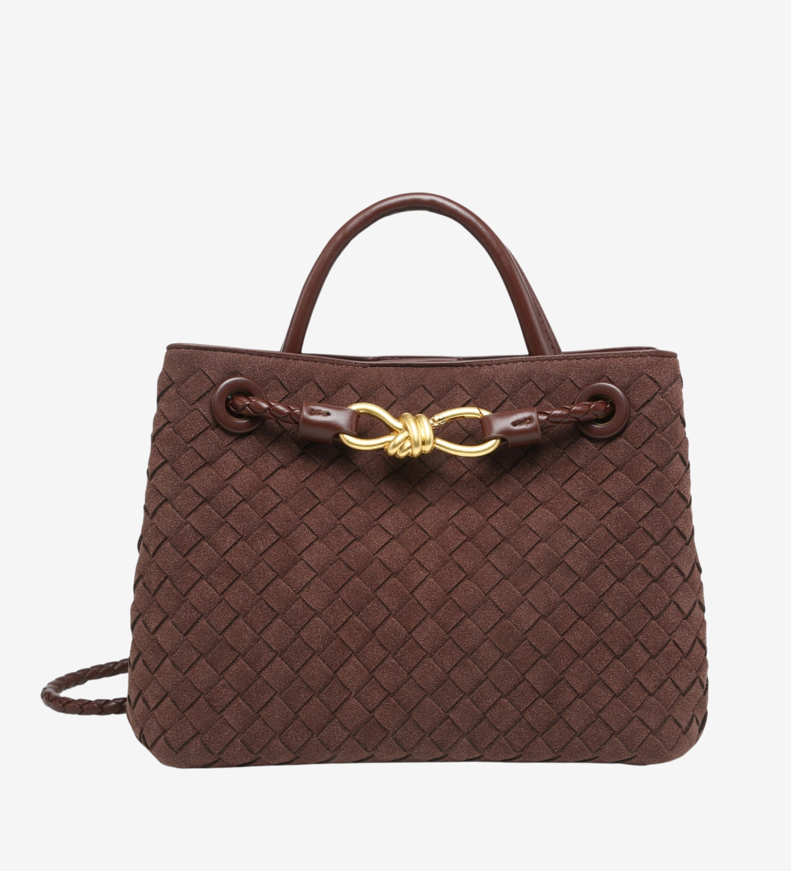 Sabine Woven Suede Handbag – Artisanal, Chic  Sophisticated