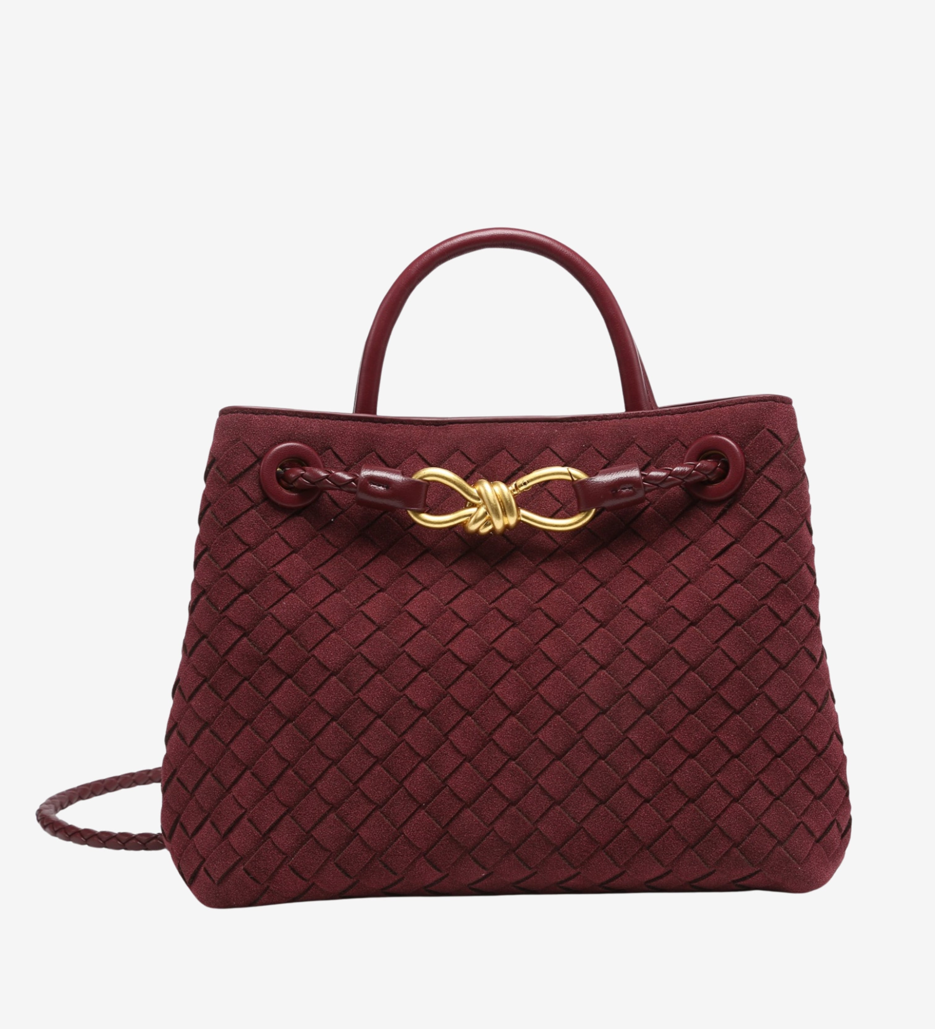 Sabine Woven Suede Handbag – Artisanal, Chic  Sophisticated
