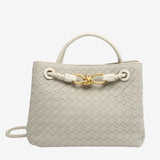 Sabine Woven Suede Handbag – Artisanal, Chic  Sophisticated
