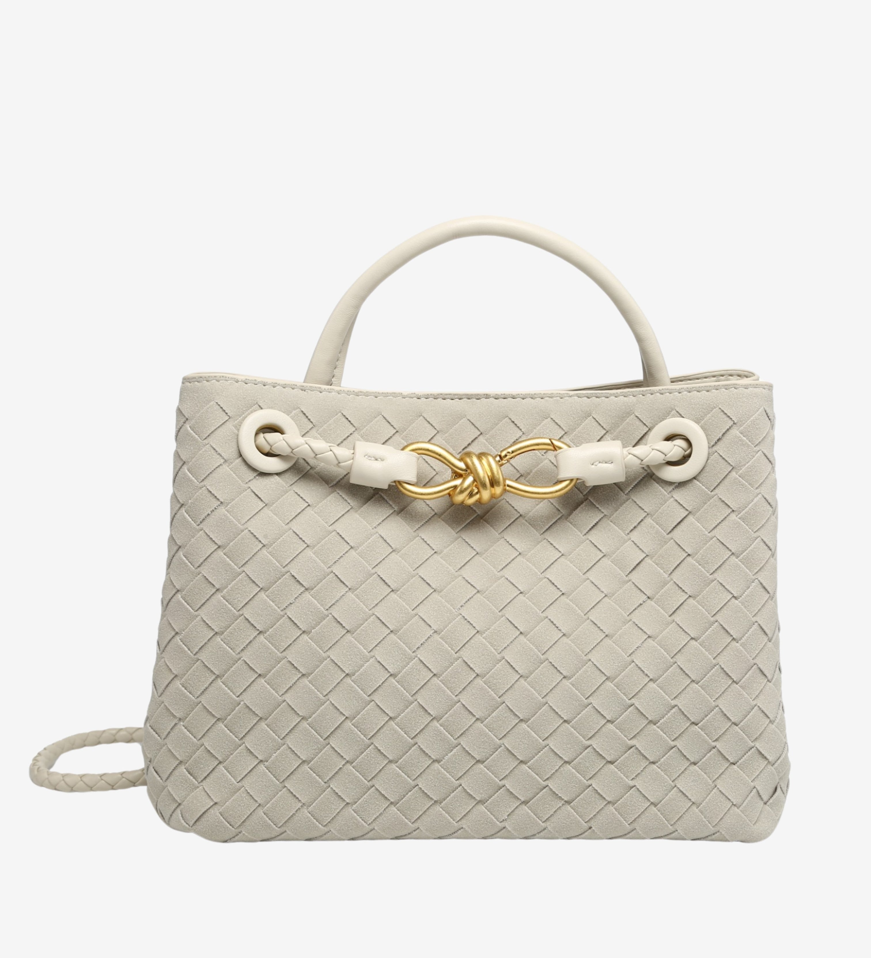 Sabine Woven Suede Handbag – Artisanal, Chic  Sophisticated