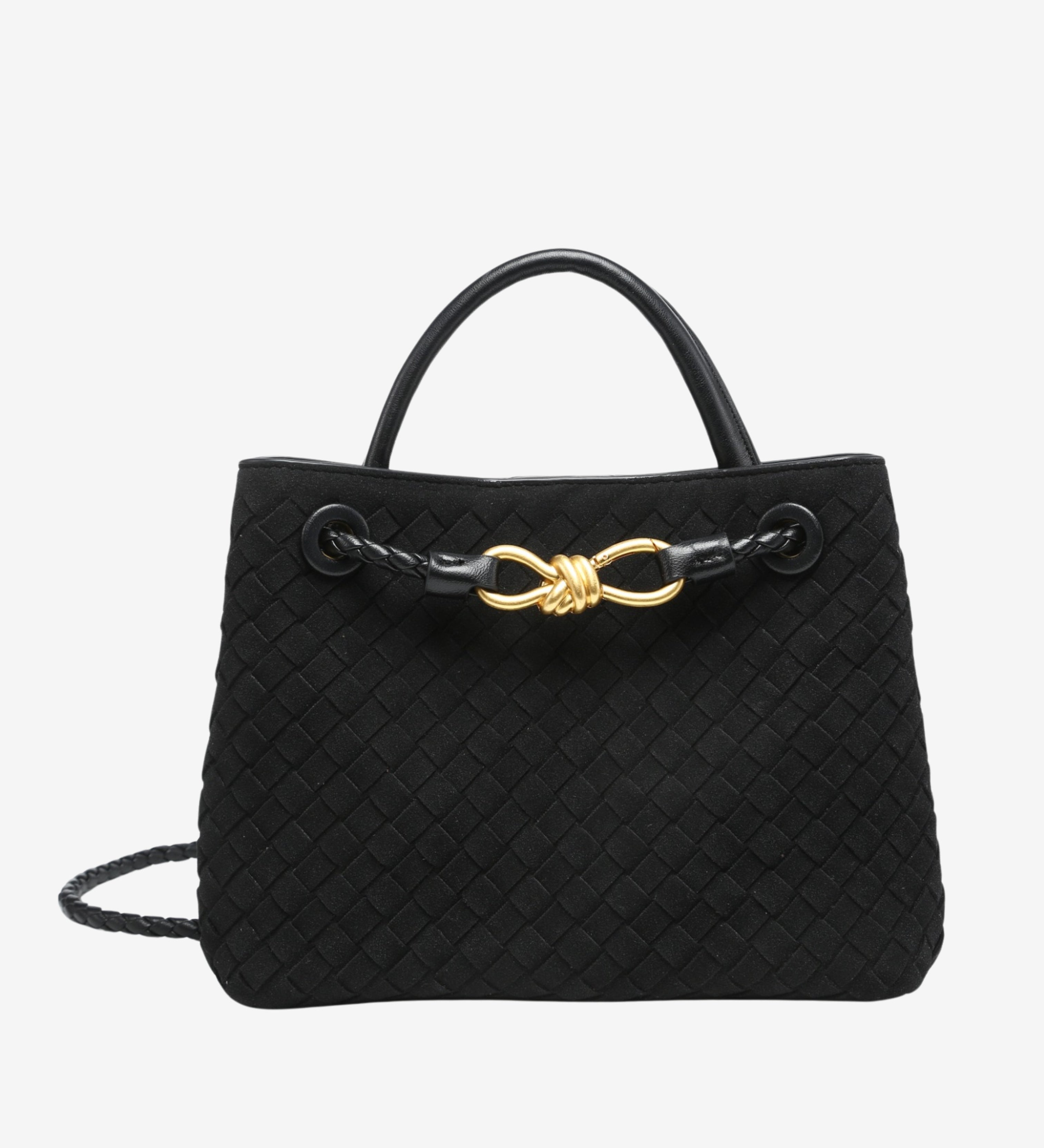 Sabine Woven Suede Handbag – Artisanal, Chic  Sophisticated