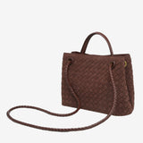 Sabine Woven Suede Handbag – Artisanal, Chic  Sophisticated