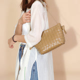 Ciara Woven Shoulder Bag – Elegant Faux Leather Tote