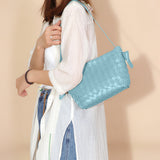 Ciara Woven Shoulder Bag – Elegant Faux Leather Tote