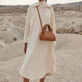 Mira | Soft Leather Shoulder Bag – Minimal & Sculptural