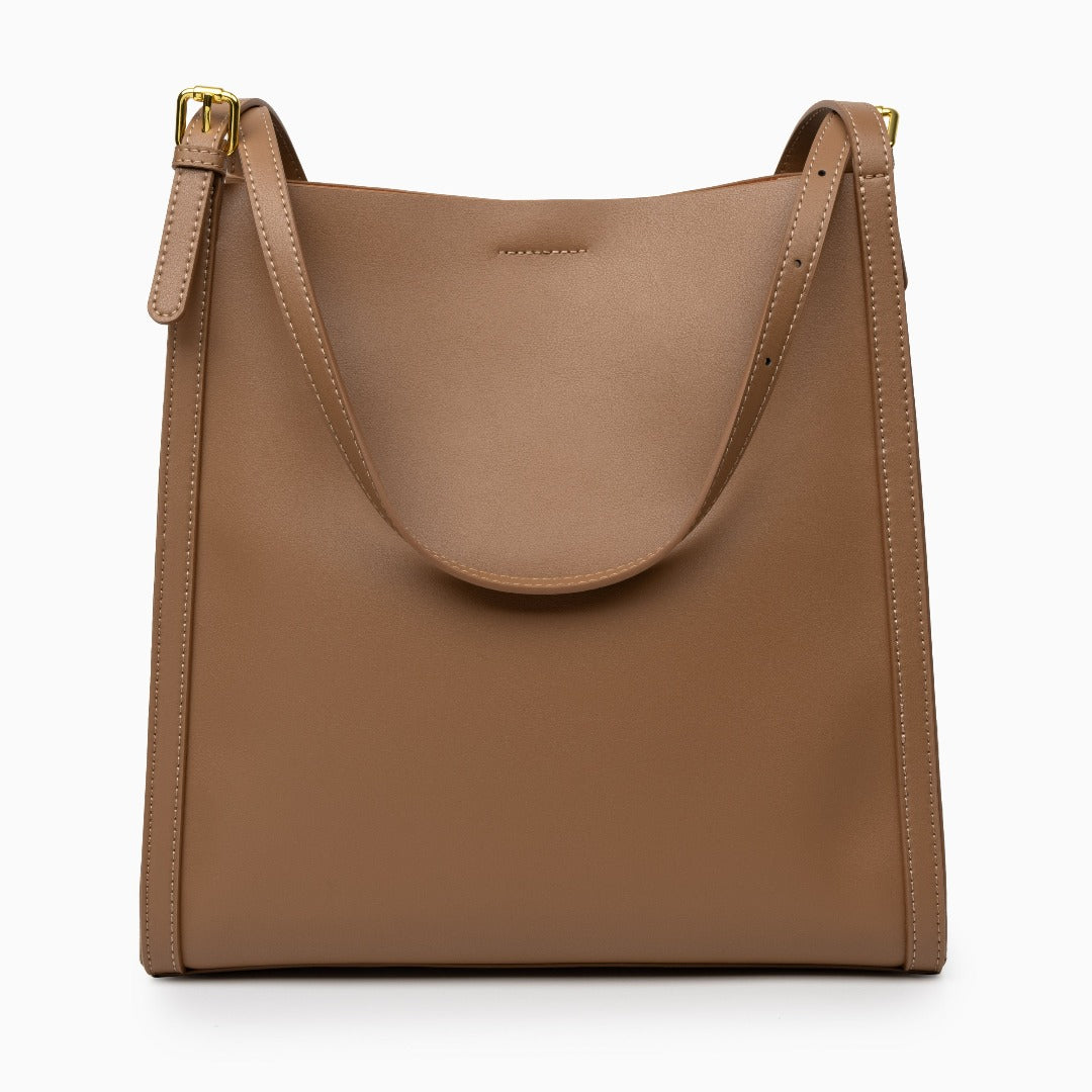 Klara | Genuine Leather Tote Bag – Minimalist Shoulder Handbag for Women