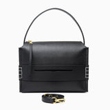 Sabine Structured Black Leather Shoulder Bag for Women – Elegant Work & Daily Tote